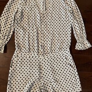 Ba-sh Jumpshort White/Black Button-up Long sleeve Size S